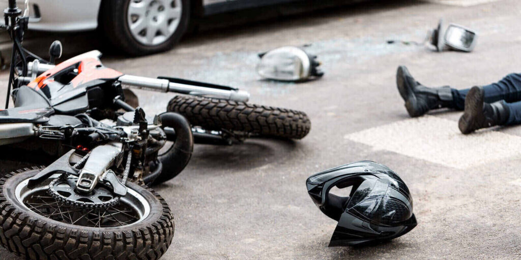 motorcycle and car accident