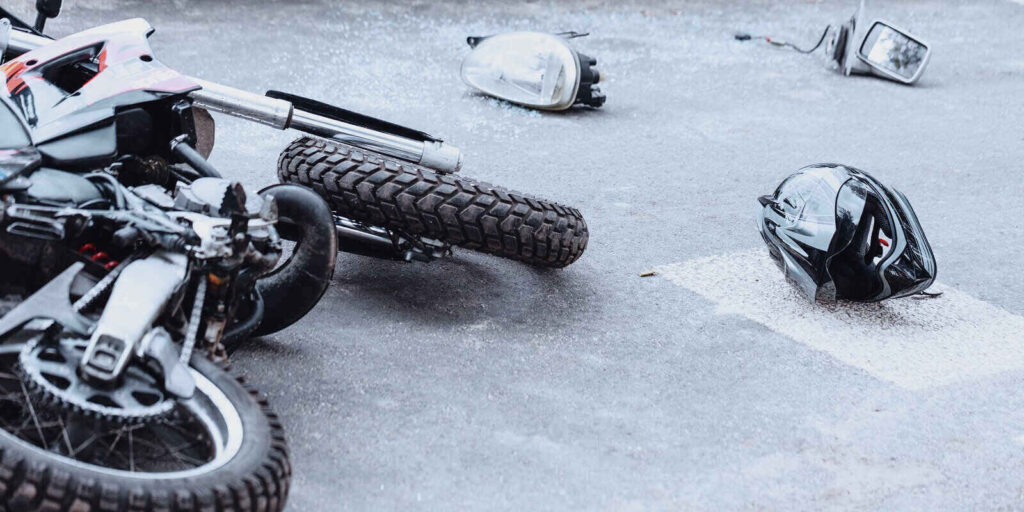 helmet and motorcycle