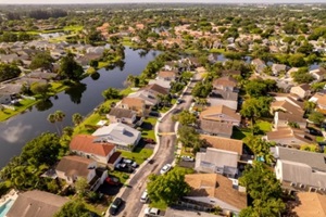 aerial photo homes in California HOA