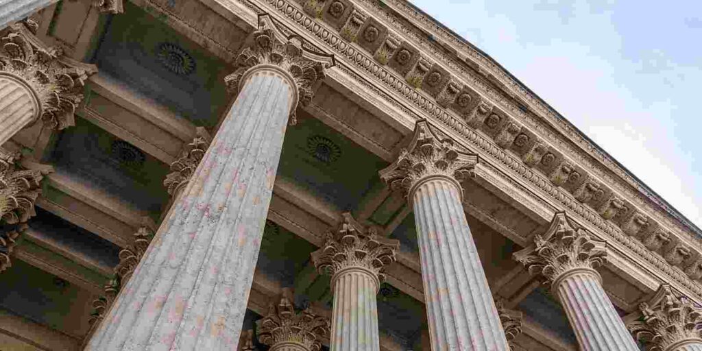 courthouse columns close up